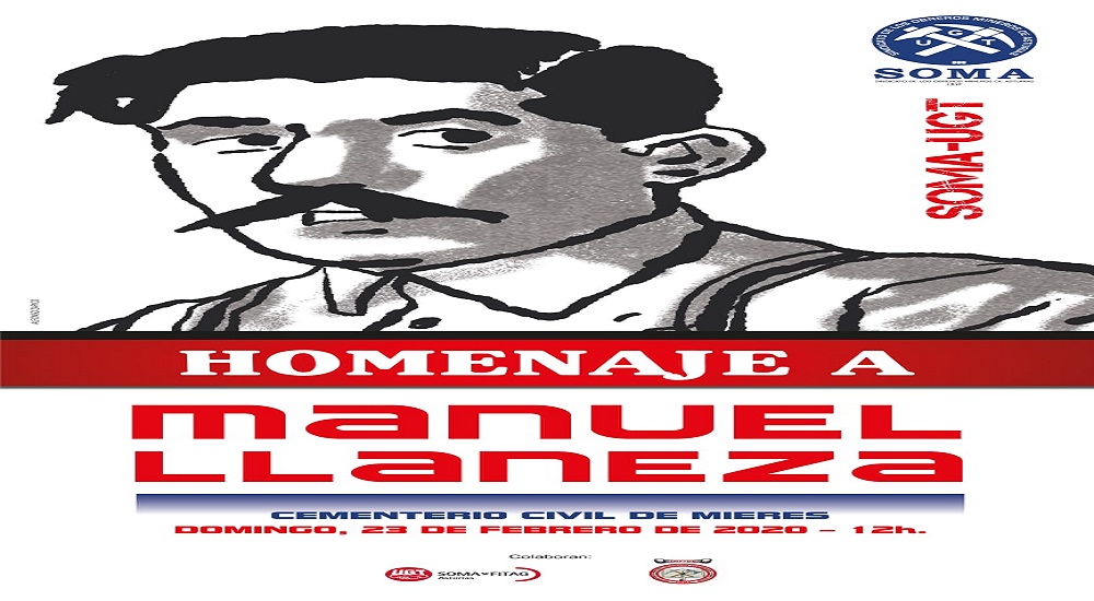 El SOMA-UGT celebra el Homenaje a Manuel Llaneza el domingo 23 de febrero.